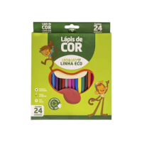 LAPIS 24 CORES RESINA SEXTAVADO ECOLOGICO UND LEOELEO