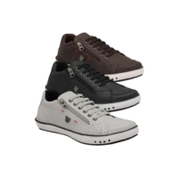 Combo 3 Pares Sapatênis , Leve De  Zíper Super Conforto