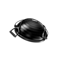 Meia Bola Suiça Equilíbrio Balance Dome Ball para Pilates Yoga com Extensores e Inflador (Preto)