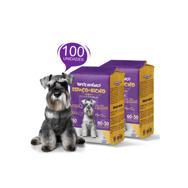 Kit 100 Tapetes Higiênicos Espaço De Bicho Para Cães 50x60cm Envio Imediato