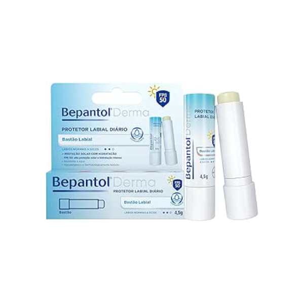 Bepantol Derma Protetor Labial Diário, Hidratante Labial FPS 50, 4,5g