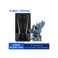 ELEGOO SATURN 3 ULTRA 12K Mono MSLA Impressora 3D 10 ''12K LCD Resina Impressora 3D Velocidade de até 150 mm/h Tamanho de impressão 219*123*260mm
