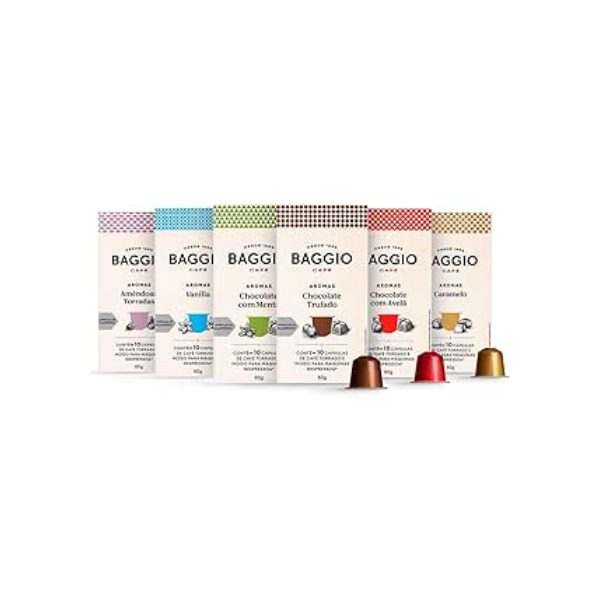 Kit de Cápsulas de Café Experience Baggio Café, compatível com Nespresso, contém 60 cápsulas