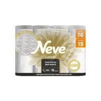 Neve Papel Higiênico Supreme Folha Tripla, 20m, Leve 16 Pague 15 Rolos