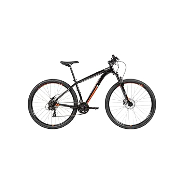 Caloi Bicicleta Extreme, Aro 29, Tamanho 17, Câmbio Shimano 24 Velocidades, Suspensão com Trava, Preta