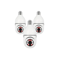 Kit3 Cameras Lampadas Wifi Giratoria 360 Full Hd Vigilancia