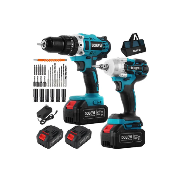 Parafusadeira Furadeira De Impacto + Chave Impacto Brushless