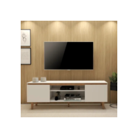 Rack Tv Sala Home Estante Organizador Multiuso White Madeira Cor Branco