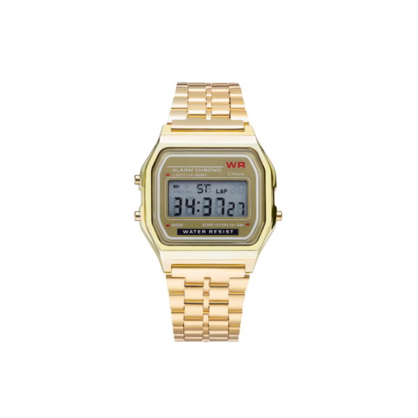 F91W Relógios de aço para homens e mulheres, Relógio de negócios, Multifunções LED Digital Sports Wrist Watch, Relógio eletrônico, Relógio eletrônico