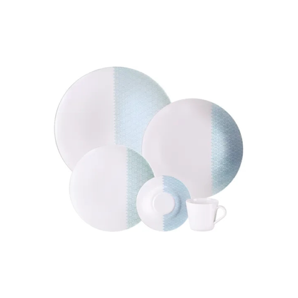 Aparelho de Jantar Aquarius em Porcelana Decorada 20 Peças Tramontina