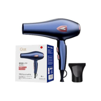 Gat Secador de Cabelo Profissional 1800W – Potente Motor Turbo, Rápida Secagem, Controle de Temperatura, Compacto e Portátil Ideal para Viagem e Uso Doméstico (Azul, 127V)