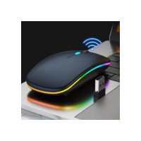 Mouse Sem Fio com Bluetooth Recarregável Wireless Led Rgb Ergonômico