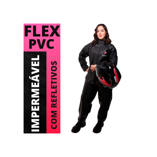 Capa De Chuva Proteção Motoqueiro Motociclista 100% Impermeavel Pioneira PVC Feminina