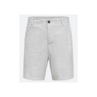 Bermuda de Passeio em Flamê com Textura e Bolsos Off White