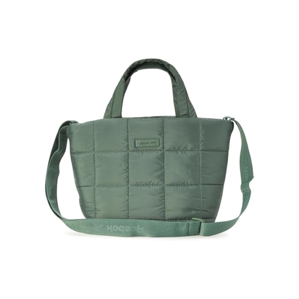 Reebok Bolsas transversais para mulheres - Bolsa transversal pequena de nylon leve com alça ajustável para viagens casuais, Trek Green, One Size