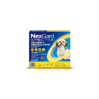 NexGard Spectra Antipulgas, Carrapatos e Vermífugos para Cães de 3,6 a 7,5kg - 3 tabletes