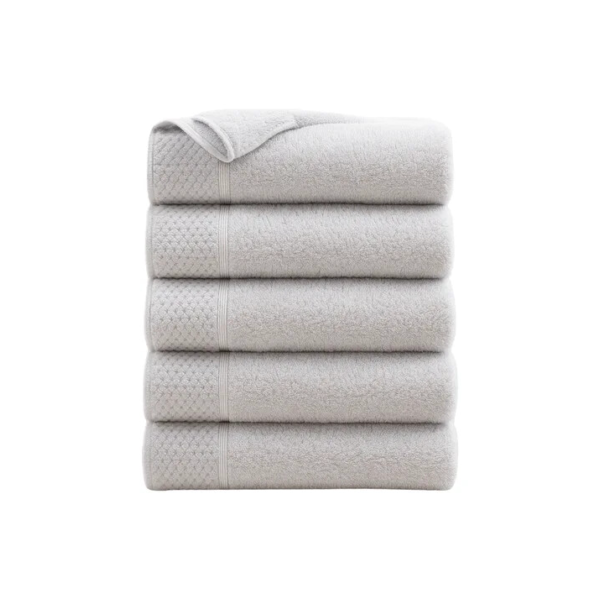 Kit 5 Toalha Branca Banho 75x140 Algodão 350g Macia Grossa