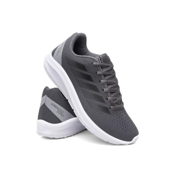 Tênis Masculino Academia Corrida e Caminhada Leve e Confortável - Cinza/38
