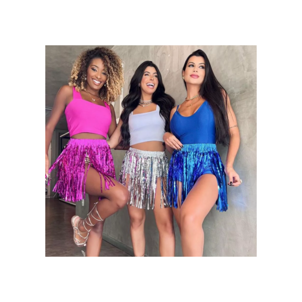 Saia De Fitilho Fita Para Carnaval Leve Alegre Cores Variadas