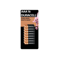 DURACELL - Pilha Alcalina AAA, Palito com 16 unidades