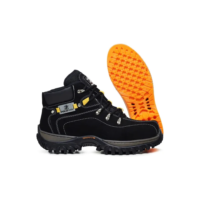 Bota Adventure Botina Coturno Tênis Couro Palmilha Gel