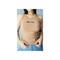 Regata Canelada Bordada Basica Feminina Sem Transparencia Blusinha Blusa Ribana