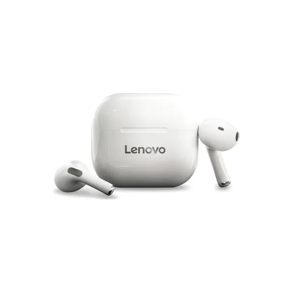 Fone De Ouvido Intra-auricular Sem Fio Lenovo Lp40 Cor Branco