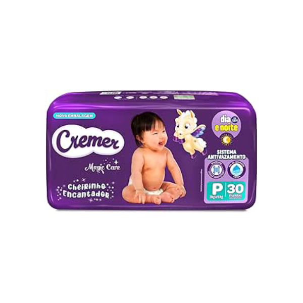 Fralda Cremer Jumbo P 30 Unidades
