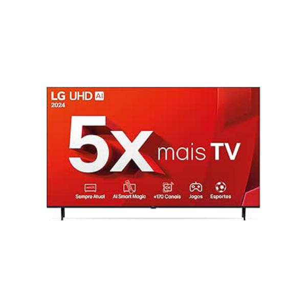 Smart TV 4K 65" LG UHD 65UT9050 Processador α5 Ger7 AI Design Super Slim Alexa/Chromecast integrado webOS 24 Controle Smart Magic