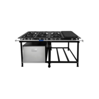 Fogão Industrial 6 Bocas 30x30 Baixa Pressão P7 com Forno e Chapa JCN