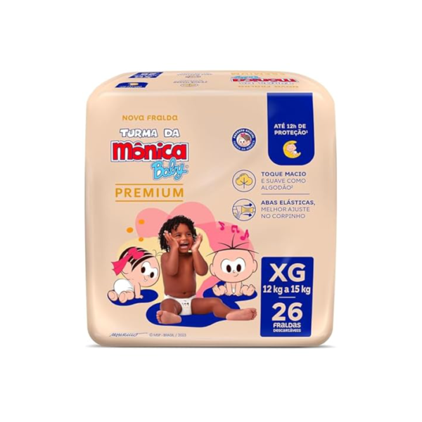 Turma da Mônica Baby Premium Econômica XG 26 Unidades