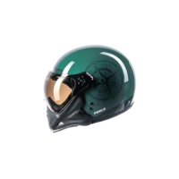 Peels Capacete Aberto Moto com Queixeira Removível F-21 North Off Green/Preto 60