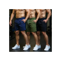 Kit 3 Bermuda Masculino Short Academia Tactel Praia Elastano