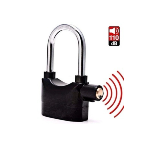 Cadeado Com Alarme Sonoro Antifurto Para Motocicleta Bicicleta Bike Mala de Viagem