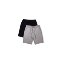 Kit Com 2 Bermudas Básicas Hering Em Moletom Masculino - Cinza