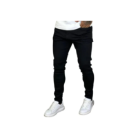Calça Skinny Preta Masculina Jeans Com Elastano Lycra
