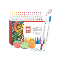 Canetinhas De Pintura De Tinta Acrílica, Marcadores de Tinta Acrílica Para Madeira, Tela, Pedra, Vidro, Superfícies Cerâmicas, Artesanato, Tecido, Plástico, Fabricação de Cartões (48)