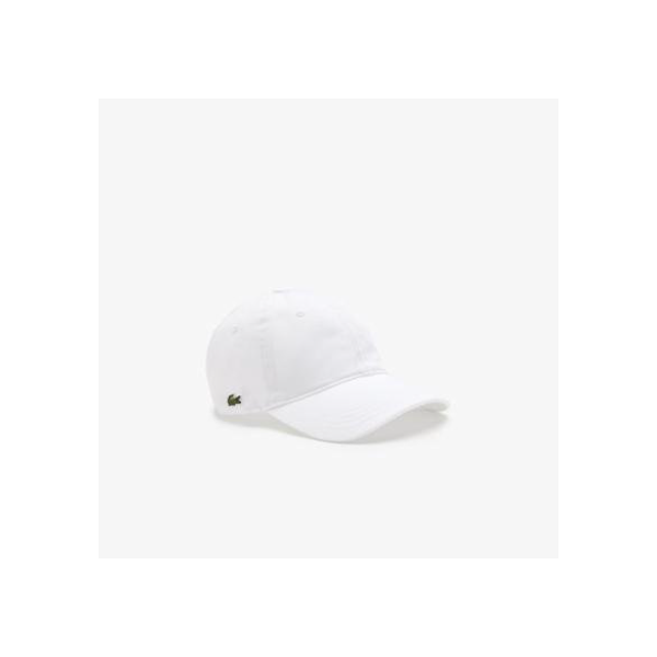 Boné Lacoste em Sarja de Algodão Orgânico - Branco