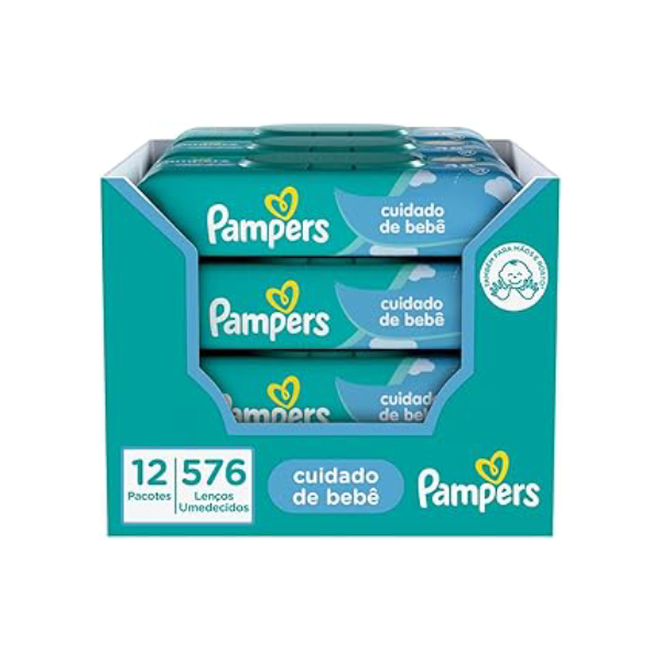 Pampers Lenços Umedecidos Cuidado de Bebê 576 unidades