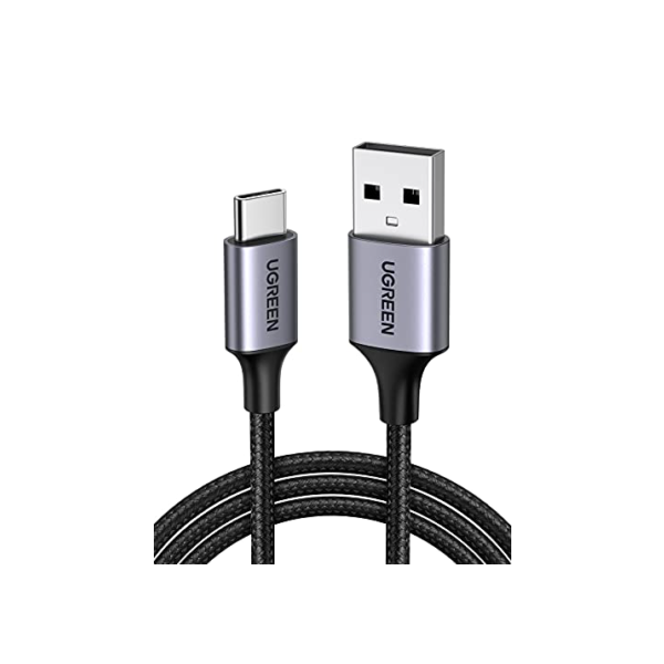 UGREEN Cabo de Dados USB para USB C 2m 3A, Carregamento Pápido, Cabo de Dados CarPlay, Design Resistente em Nylon Trançado, Compatível com iPhone 16(Plus/Pro)/15, Galaxy S24/S23, Pixel 8/7