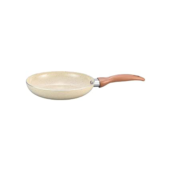 Oikos - Frigideira 20cm Antiaderente de Revestimento Cerâmica Terrara Bege com 5 Camadas para Fogão a Gás, Elétricos, Cerâmicos e Halogênio