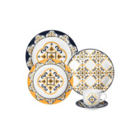 Aparelho De Jantar 30 Peças São Luis Oxford Cor Dourado