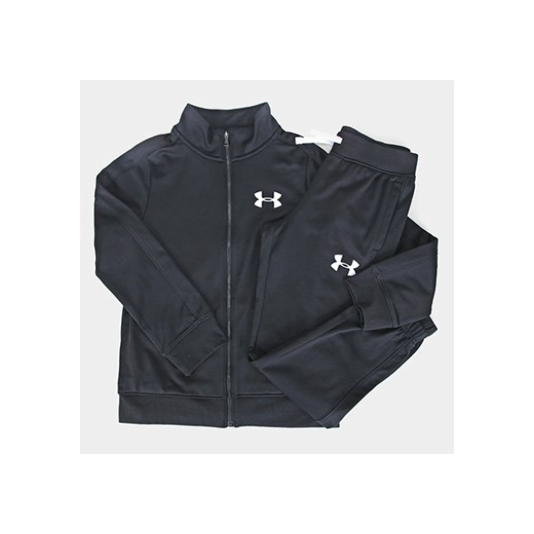 Agasalho Under Armour Knit Track Menina - Preto+Branco