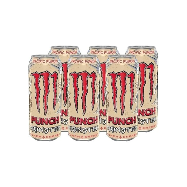 Pack de Energético Monster Pacific Punch lata 473ml 6 unidades