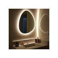 Espelho Orgânico Gigante Com Led S/ Fio 80*90 Pilha Luz Fria