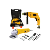 KIT ESMERILHADEIRA/LIXADEIRA 900W E FURADEIRA/PARAFUSADEIRA 900W COM MALETA 25 PEÇAS OCULOS DE PROTEÇAO E DISCO DE CORTE (220, Volts)