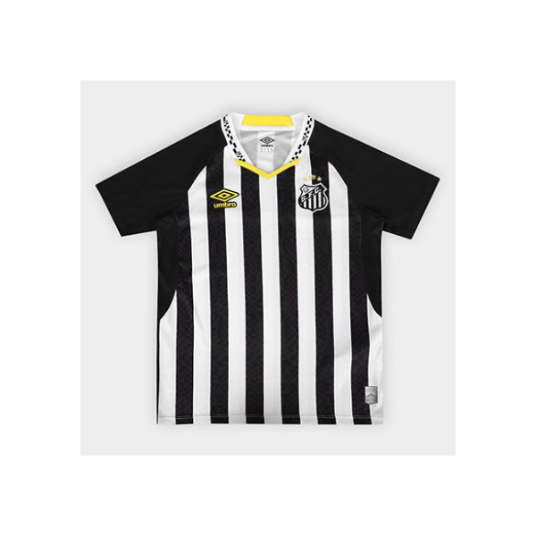 Camisa Infantil Santos II 25/26 s/n Umbro - Preto+Branco