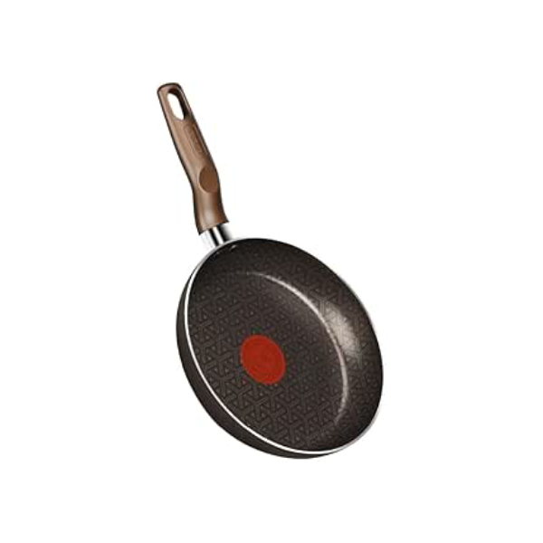 Frigideira Rochedo Expert Chocolate 20cm, com Antiaderente Resist 5X, reforçado com Partículas Minerais, Alumínio de Alta Espessura, Base Limpa Fácil e Thermo-Sinal