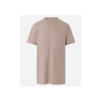Camiseta Comfort em Meia Malha com Bolso Bege