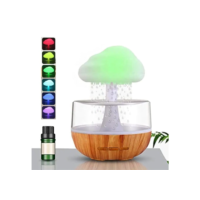 Umidificador Difusor De Aroma De design Nuvem e Chuva 7 Cores Luz Noturna Doméstica